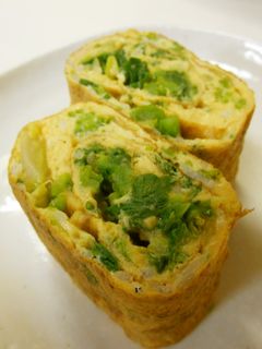 菜の花と春キャベツの玉子焼き-レシピのメイン写真
