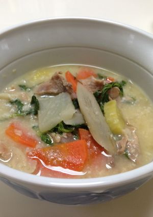 粕汁風の甘酒味噌汁-レシピのメイン写真