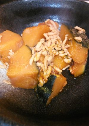 カボチャと鶏挽きの煮物-レシピのメイン写真