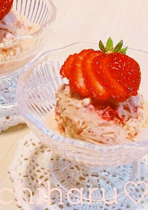 ♥クリーミー♥簡単苺のアイスクリーム♥-レシピのメイン写真