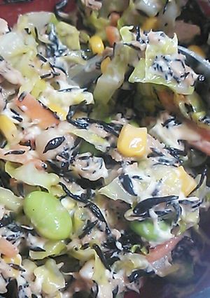 給食人気レシピ☆ツナとひじきの栄養サラダ-レシピのメイン写真
