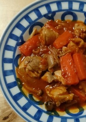 ズボラレシピ☆鶏もものトマト煮-レシピのメイン写真