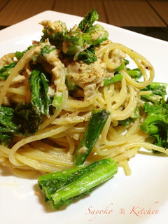 菜の花のツナ味噌パスタ-レシピのメイン写真