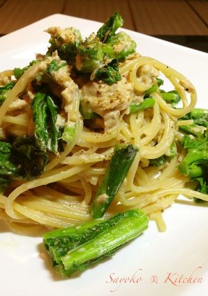 菜の花のツナ味噌パスタ-レシピのメイン写真