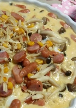 ｳｲﾝﾅ-と茸のﾎｯｺﾘ豆乳茶碗蒸し☆-レシピのメイン写真