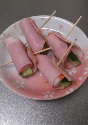 きゅうりとカニカマのハム巻き-レシピのメイン写真