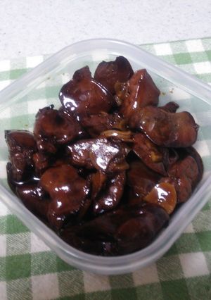 鶏肝のソース煮-レシピのメイン写真