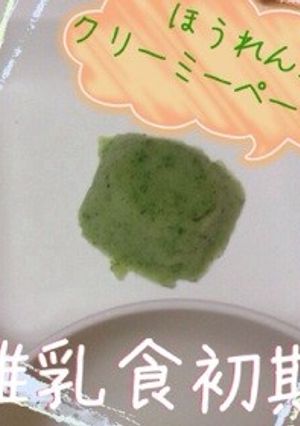 離乳食初期☆ほうれん草クリーミーペースト-レシピのメイン写真