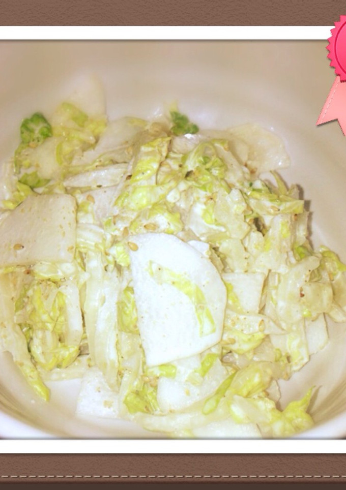 かぶと白菜のごまマヨぽんサラダ♪簡単一品-レシピのメイン写真