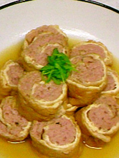 じゅわ~っとおいしい♪油揚げの挽き肉巻き-レシピのメイン写真
