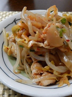 もやしと豚肉とザーサイのキムチあえ-レシピのメイン写真