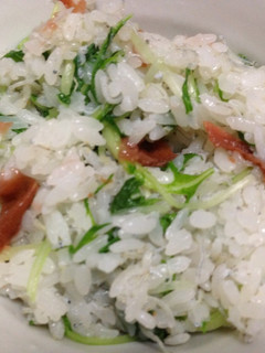 簡単水菜とじゃこのパリパリ混ぜるだけご飯-レシピのメイン写真