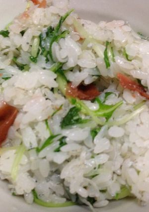 簡単水菜とじゃこのパリパリ混ぜるだけご飯-レシピのメイン写真