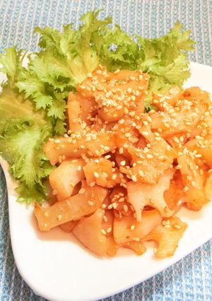 簡単お惣菜！梅干し蓮根-レシピのメイン写真