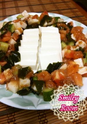 手軽!彩り豆腐サラダ-レシピのメイン写真