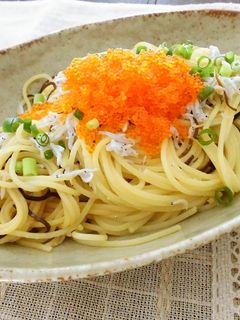 塩昆布・とびっこ・しらすの極旨和風パスタ-レシピのメイン写真