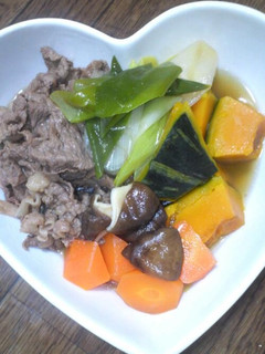 カボチャと牛肉の煮物-レシピのメイン写真