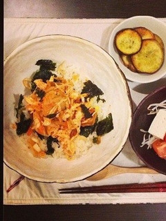 鶏むね肉をキムチで和えてみた。-レシピのメイン写真
