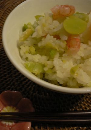 えびとそらまめの春色ごはん-レシピのメイン写真