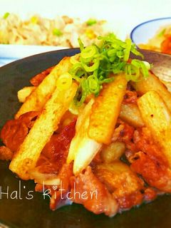 豚肉と長芋の簡単コクうまオイマヨ炒め♪-レシピのメイン写真