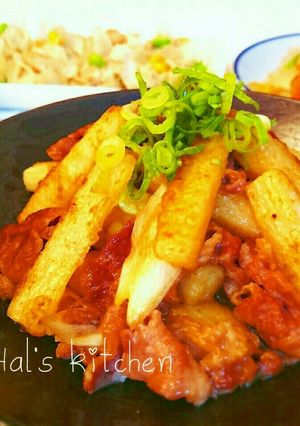 豚肉と長芋の簡単コクうまオイマヨ炒め♪-レシピのメイン写真
