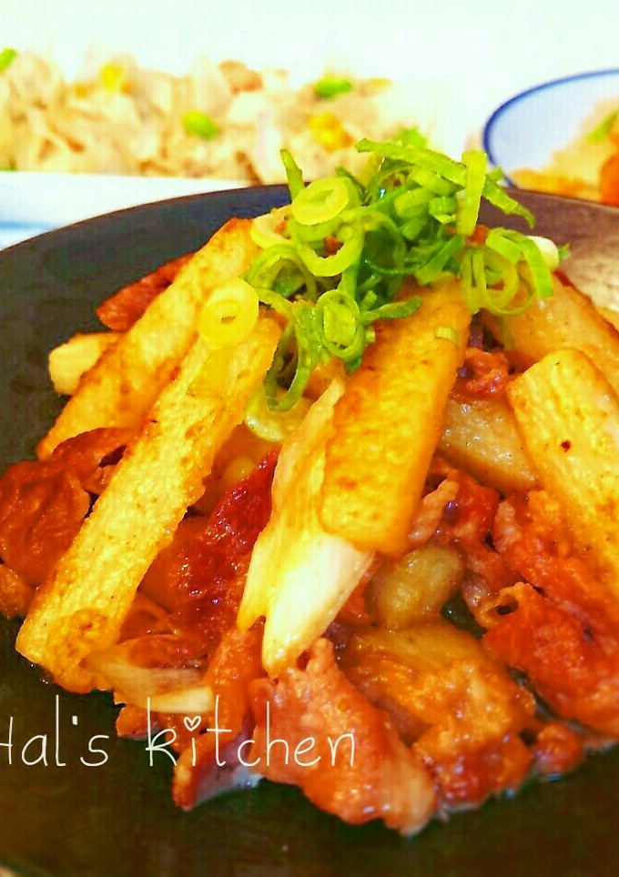 豚肉と長芋の簡単コクうまオイマヨ炒め♪-レシピのメイン写真