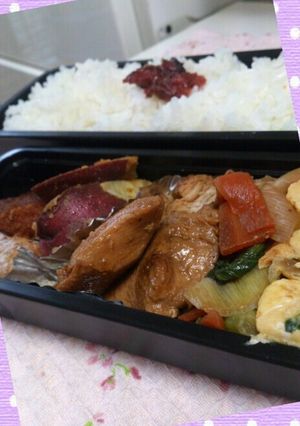 鳥むね肉のみそ照り弁当-レシピのメイン写真