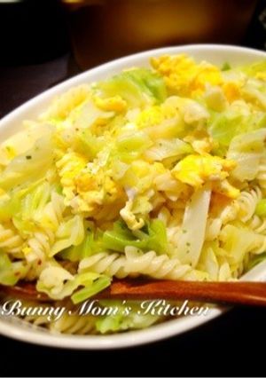 春キャベツと卵の♡菜の花畑風フジッリ-レシピのメイン写真