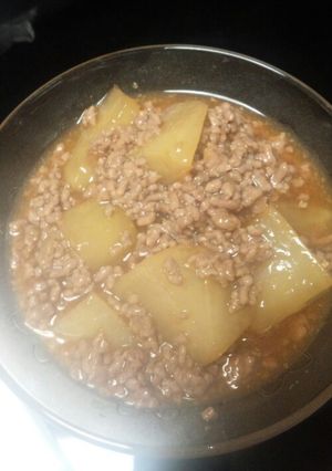 ちゃんねる大根と挽肉 更新◎-レシピのメイン写真