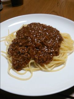 ミートソースパスタ-レシピのメイン写真