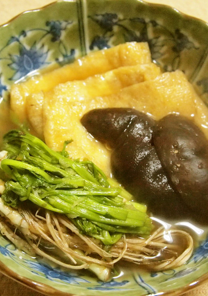 せりと油揚げの煮物-レシピのメイン写真