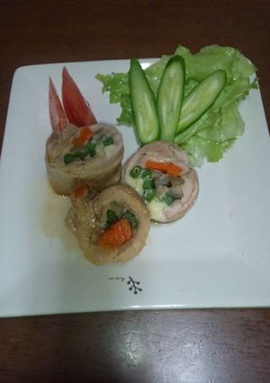 お手軽★チーズto野菜のロールチキン-レシピのメイン写真