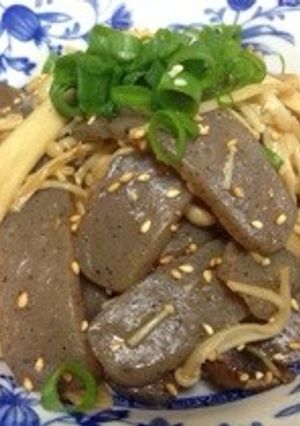 キノコとこんにゃくの醤油炒め-レシピのメイン写真