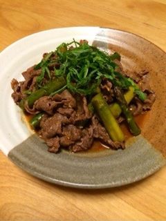 牛肉とアスパラのコチュジャン煮-レシピのメイン写真