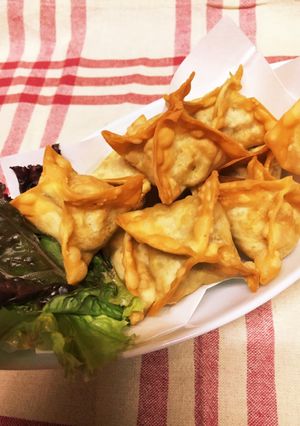 ワンタンの皮で作るインド料理♪サモサ-レシピのメイン写真