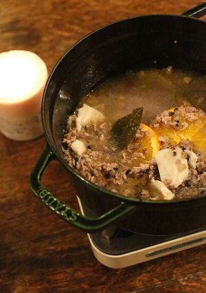 簡単◎雑穀と鶏むね肉のにんにくスープ-レシピのメイン写真