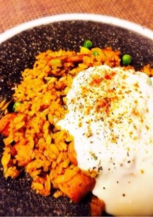 【20分】ホワイトソース添♡カレーピラフ-レシピのメイン写真
