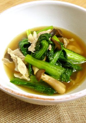 小松菜と豚肉の山椒煮-レシピのメイン写真