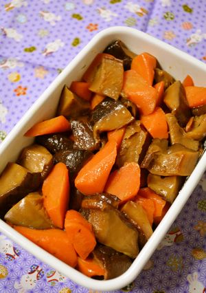 干しいたけと人参の煮物-レシピのメイン写真