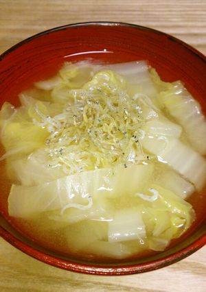 カリカリじゃこと白菜の味噌汁-レシピのメイン写真