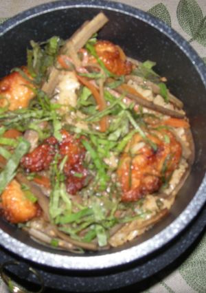 前日の唐揚げときんぴらで炊き込みご飯-レシピのメイン写真