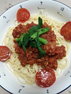 春野菜のミートソースパスタ☆-レシピのメイン写真