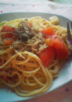 オイルサーディンとトマトのペペロンチーノ-レシピのメイン写真