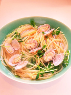 ☺簡単♪あさりと豆苗のスープパスタ☺-レシピのメイン写真