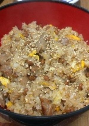 うどんだし1つで簡単激ウマ納豆炒飯!-レシピのメイン写真
