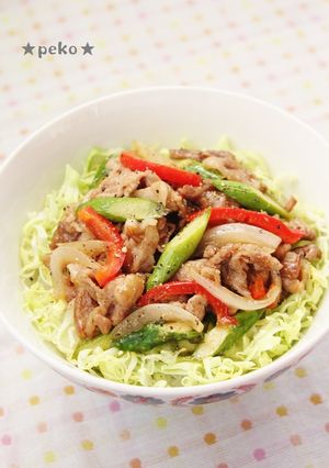 簡単♪豚肉と春野菜のオイスター丼☆-レシピのメイン写真