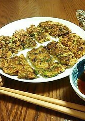 菜の花とレンコンのヘルシーチヂミ-レシピのメイン写真