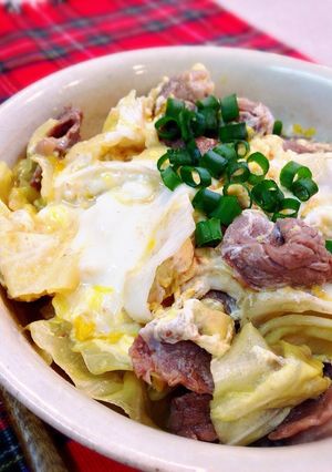 ボリュームup春きゃべつ牛丼。-レシピのメイン写真