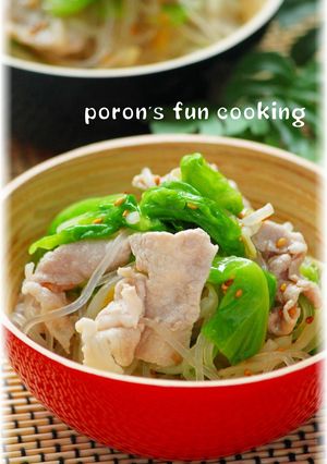 春キャベツ・もやし・豚肉のエスニック春雨-レシピのメイン写真