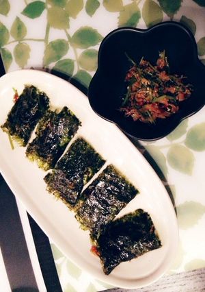 韓国のりで♪簡単コリアンダーのおつまみ♡-レシピのメイン写真
